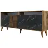 Image de Buffet 4 portes - l180 cm - noir