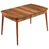 Image de Table à manger extensible en bois marron 170 x 80 x 78 cm