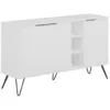 Image de Buffet 3 niches et 3 portes - l142 cm - blanc