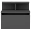 Image de Table de chevet suspendue 1 porte anthracite - l39,8 cm