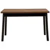 Image de Table à manger extensible bois foncé et noir