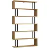 Image de Bibliothèque en bois ''hector'' - 90 x 22 x 162 cm - saphir
