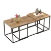 Image de Table basse en bois marron 90 x 45 x 44 cm