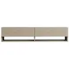 Image de Meuble tv suspendu 2 portes abattantes décor travertin l141 cm