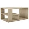 Image de Table basse avec étagères décor travertin l80 cm