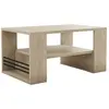 Image de Table basse en bois beige 80 x 50 x 40 cm