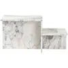 Image de Table basse 2 niveaux l77 cm - effet marbre