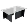 Image de Table basse en verre marron 105 x 65 x 40 cm