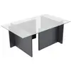 Image de Table basse en verre marron 105 x 65 x 40 cm