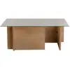 Image de Table basse en verre marron 105 x 65 x 40 cm