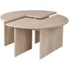Image de Lot de 2 tables basses l90 cm - travertin