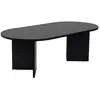 Image de Table basse ovale - l119 cm - effet bois noir