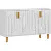 Image de Buffet en bois blanc 120 x 29 x 73 cm