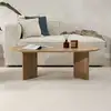 Image de Table basse ovale 120x60x40 cm couleur chêne - teona