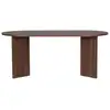Image de Table à manger 8 personnes ovale en bois - bois foncé