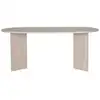 Image de Table à manger 8 personnes effet travertin - beige