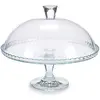 Image de Présentoir à gâteau sur pied en verre transparent avec cloche