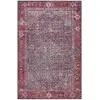 Image de Tapis plat motif vintage rouge et noir pour une déco bohème 230x160