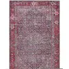 Image de Tapis plat motif vintage rouge et noir pour une déco bohème 290x240