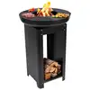 Image de Barbecue noir fer h90xl60.8xl60.8cm
