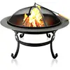 Image de Brasero noir métal h76xl17xl77cm