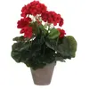 Image de Géranium artificielle rouge en pot H34
