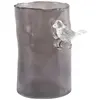 Image de Vase verre gris foncé 9.5x9.5x15cm