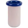 Image de Vase verre rose 12.5x12.5x21cm