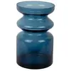 Image de Vase verre bleu 15.5x15.5x25cm