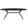 Image de Table à manger ovale en mdf noir 6 personnes 220x100 cm
