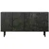 Image de Buffet sculpté en manguier noir l160