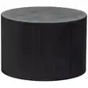 Image de Table d'appoint ronde bois de pin et mdf noir 40x60x60 cm