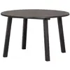 Image de Table repas ronde extensible en chêne noir mat