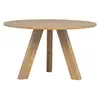 Image de Table à manger ronde en chêne clair