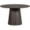 Image de Table à manger ronde en mdf 4 personnes marron foncé