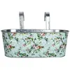 Image de Jardinière zinc imprimé roses multicolore