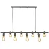 Image de Suspension 8 lumières métal noir L105cm