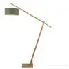 Image de Lampadaire bambou/lin vert H207cm