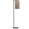 Image de Lampadaire noir avec abat-jour taupe H160cm