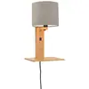 Image de Applique bambou/lin avec tablette H36cm