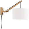Image de Applique bambou/lin blanc L50cm