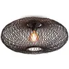 Image de Plafonnier en bambou noir D60