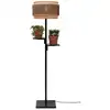 Image de Lampadaire bambou abat-jour bambou naturel/noir, h. 160cm