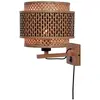 Image de Applique bambou abat-jour bambou naturel/noir, h. 25cm