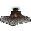 Image de Plafonnier bambou noir 65x65x20cm