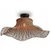 Image de Plafonnier bambou brun 65x65x20cm