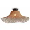 Image de Plafonnier bambou brun 65x65x20cm