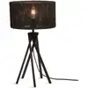 Image de Lampe de table bambou abat-jour jute noir, h. 45cm