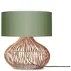 Image de Lampe de table textile vert ø47cm