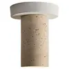 Image de Plafonniere travertin blanc ø12cm